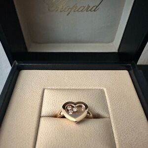 Chopard Rose Gold Heart Ring with Happy Diamonds